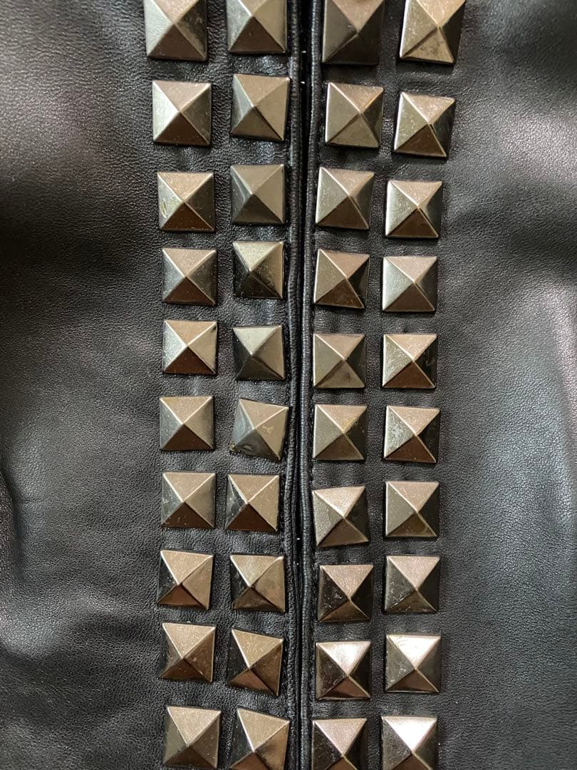 新品未使用 bebe ラムレザースタッズジャケット ブラック S