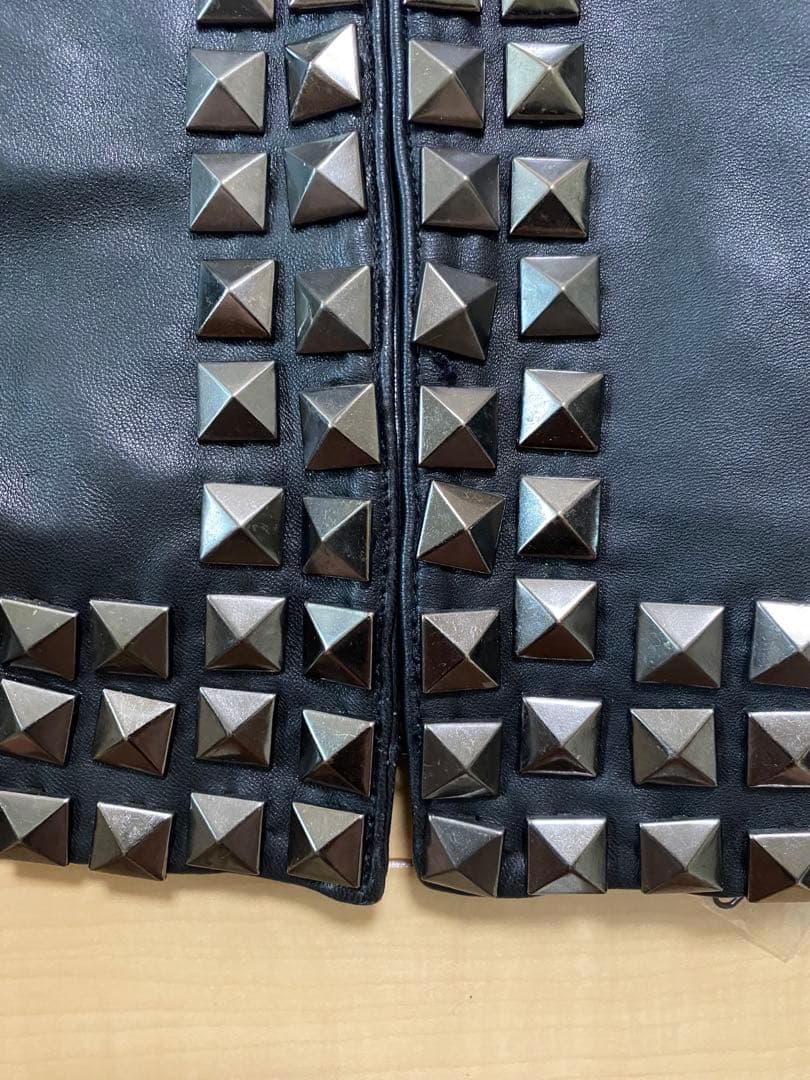 新品未使用 bebe ラムレザースタッズジャケット ブラック S