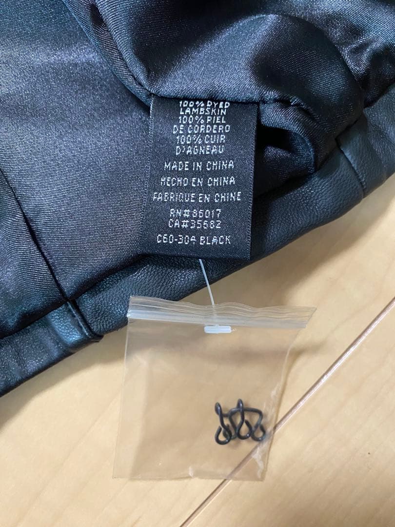 新品未使用 bebe ラムレザースタッズジャケット ブラック S