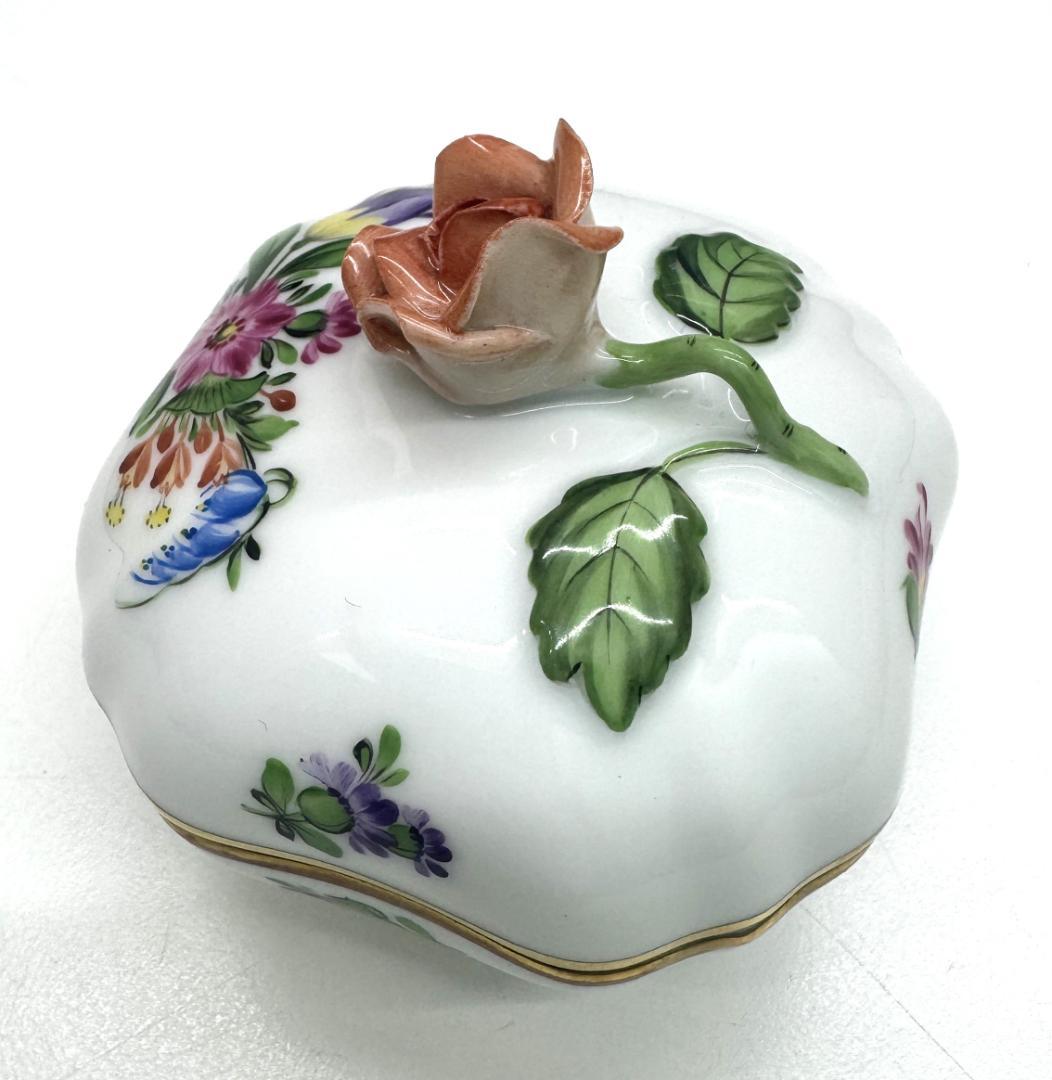 ★新品★HERENDヘレンド フラワー小物入れ ボンボニエール　薔薇