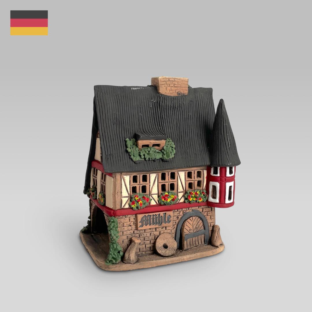 ドイツ製【Barbel Wahl】作 陶器 ミニチュア キャンドルハウス 工芸