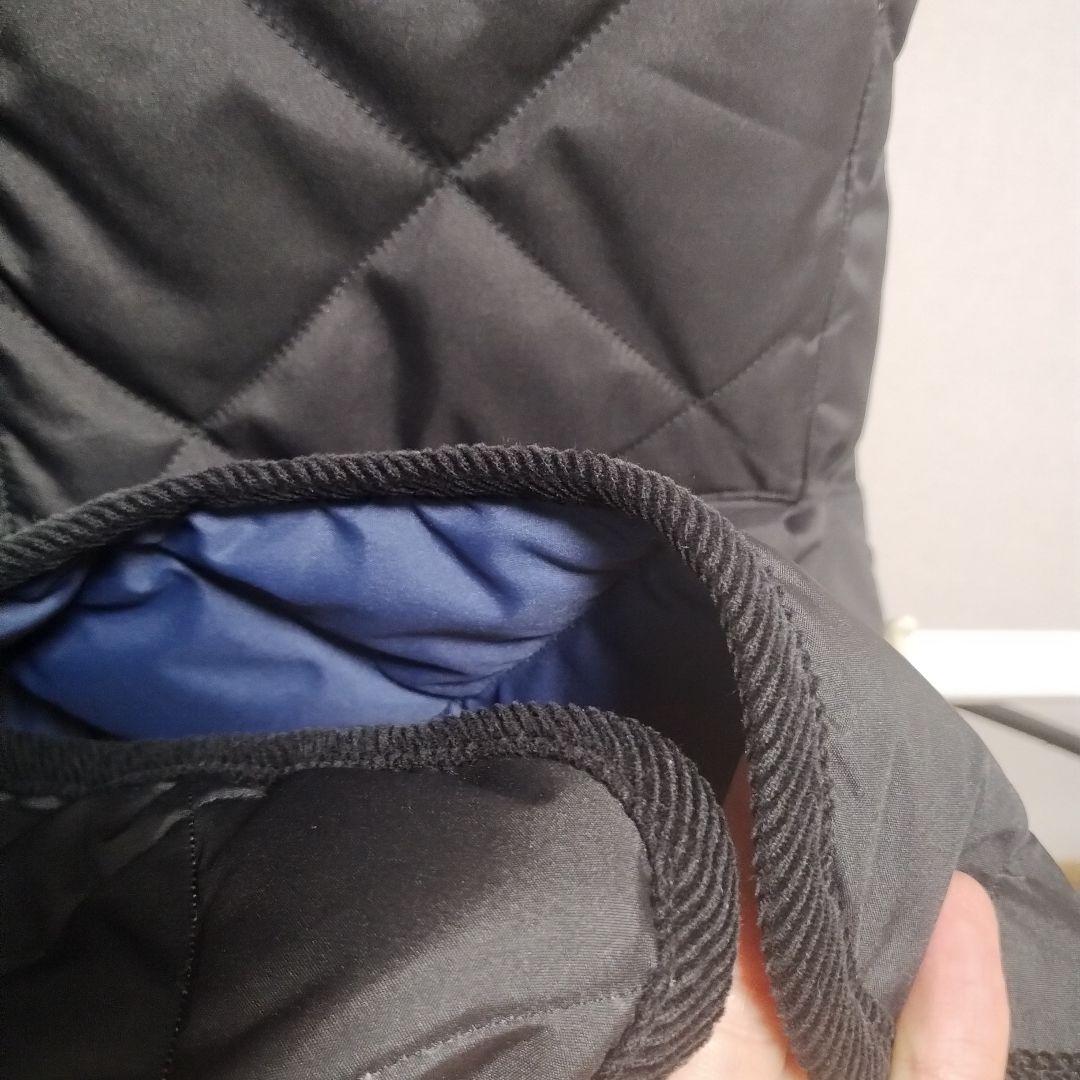 TAION パイピングバイカラーロングダウンコート　Lサイズ BLACK