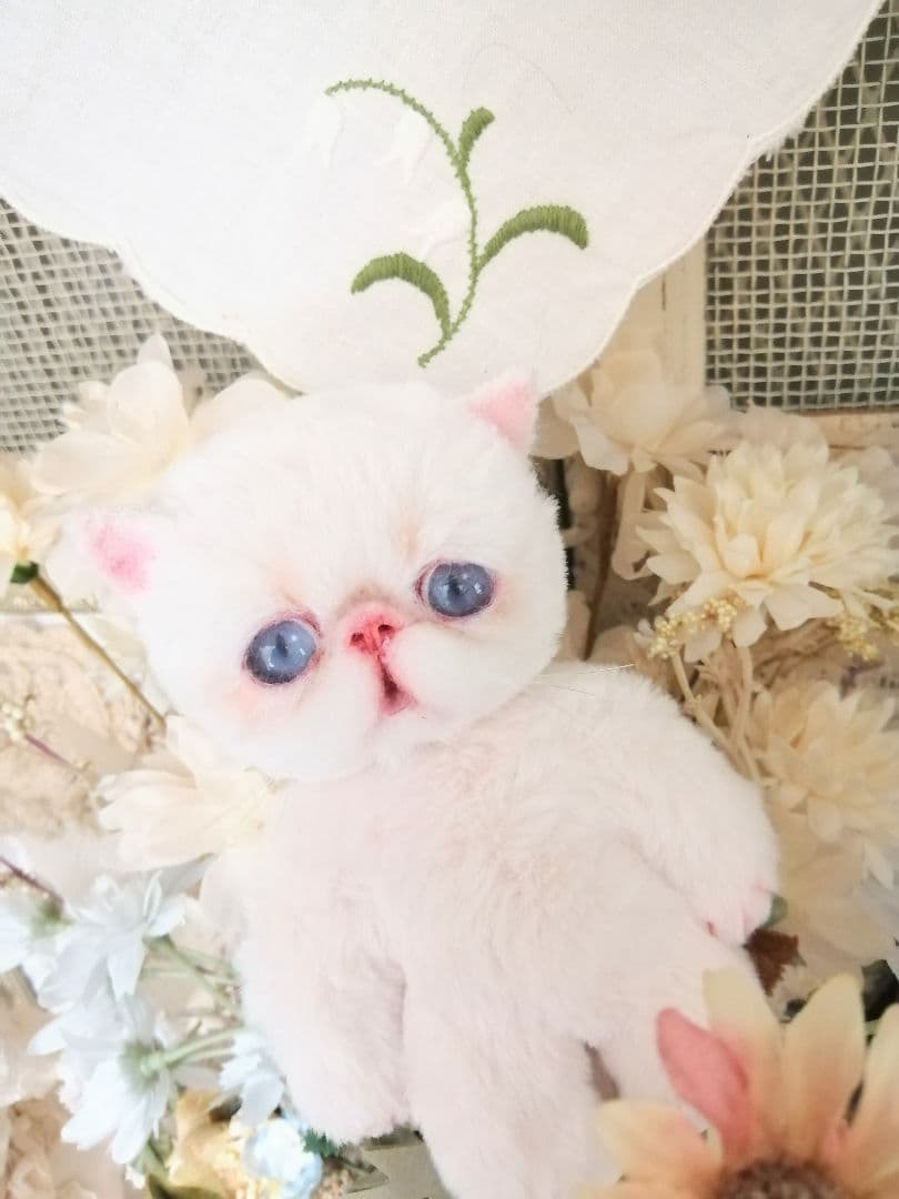 ポッケにゃん♡エキゾチック子猫ちゃん♡アートドール♡ぬいぐるみ♡ラビットファー調