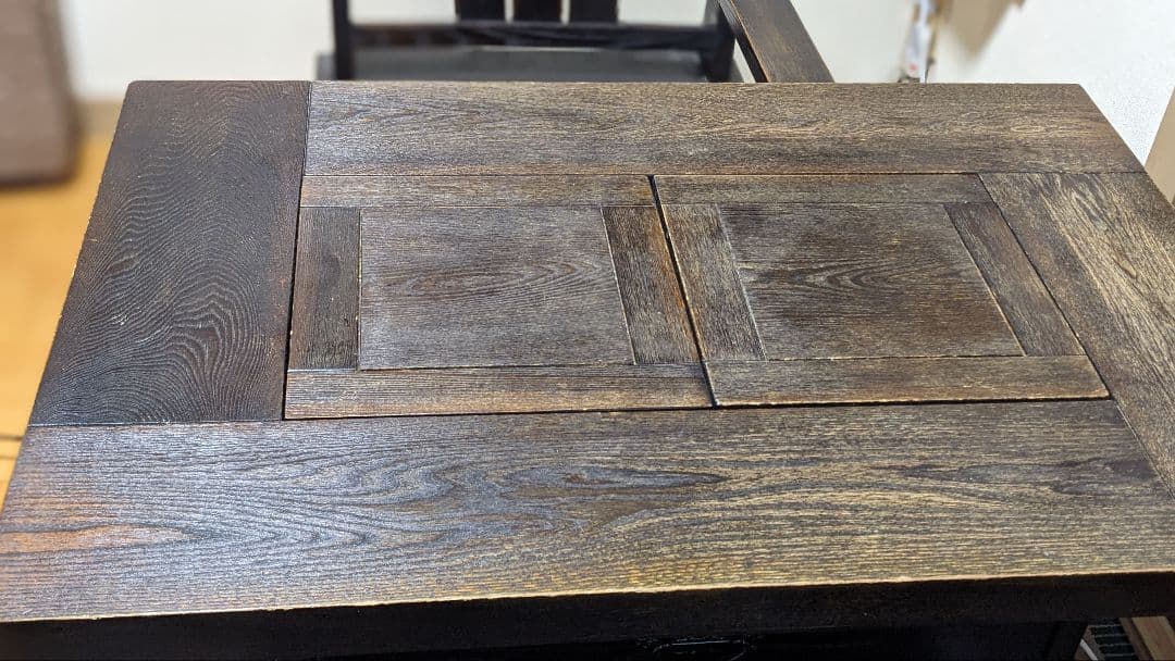 天然木 囲炉裏付きダイニングテーブル 　☆上段のみ