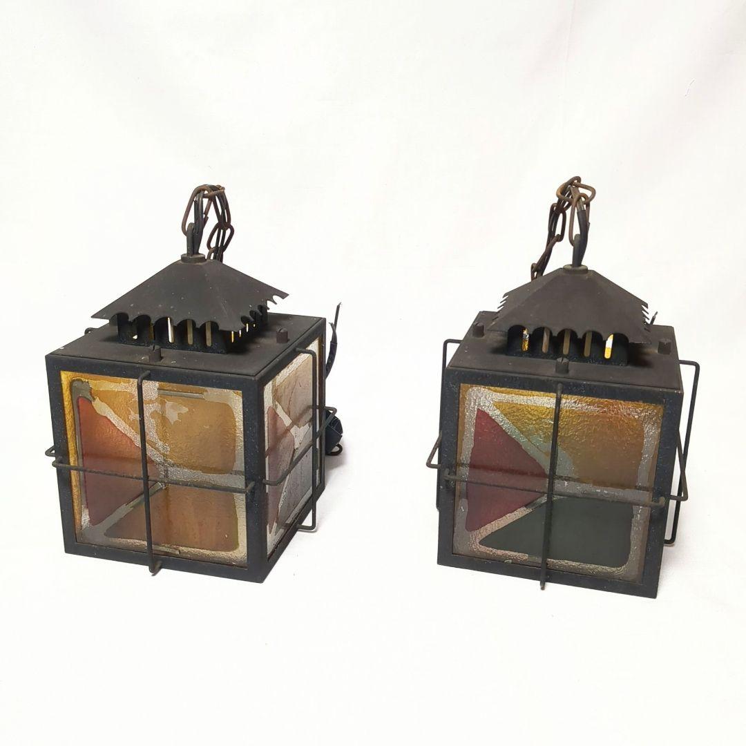 レトロ　 アンティーク　吊り照明　 ペンダントランプ　2個セット