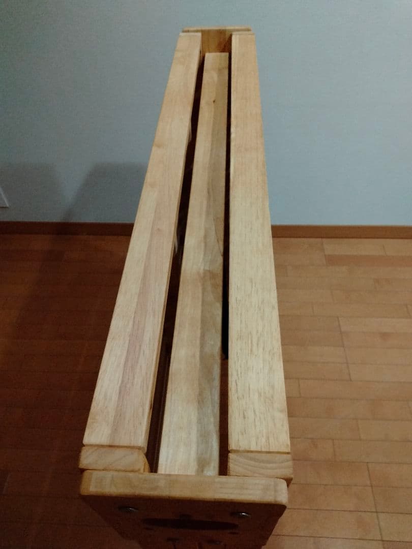 中居木工 折りたたみ ひのき スノコベッド ロータイプ ワイドシングル