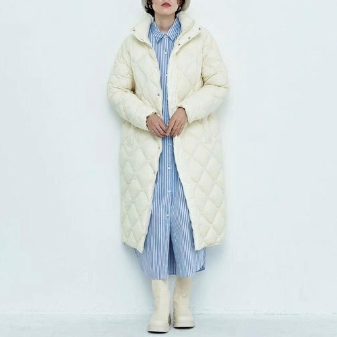 タグ付き ノーリーズ TAION 別注 ダイヤキルトスタンドロングダウン コート
