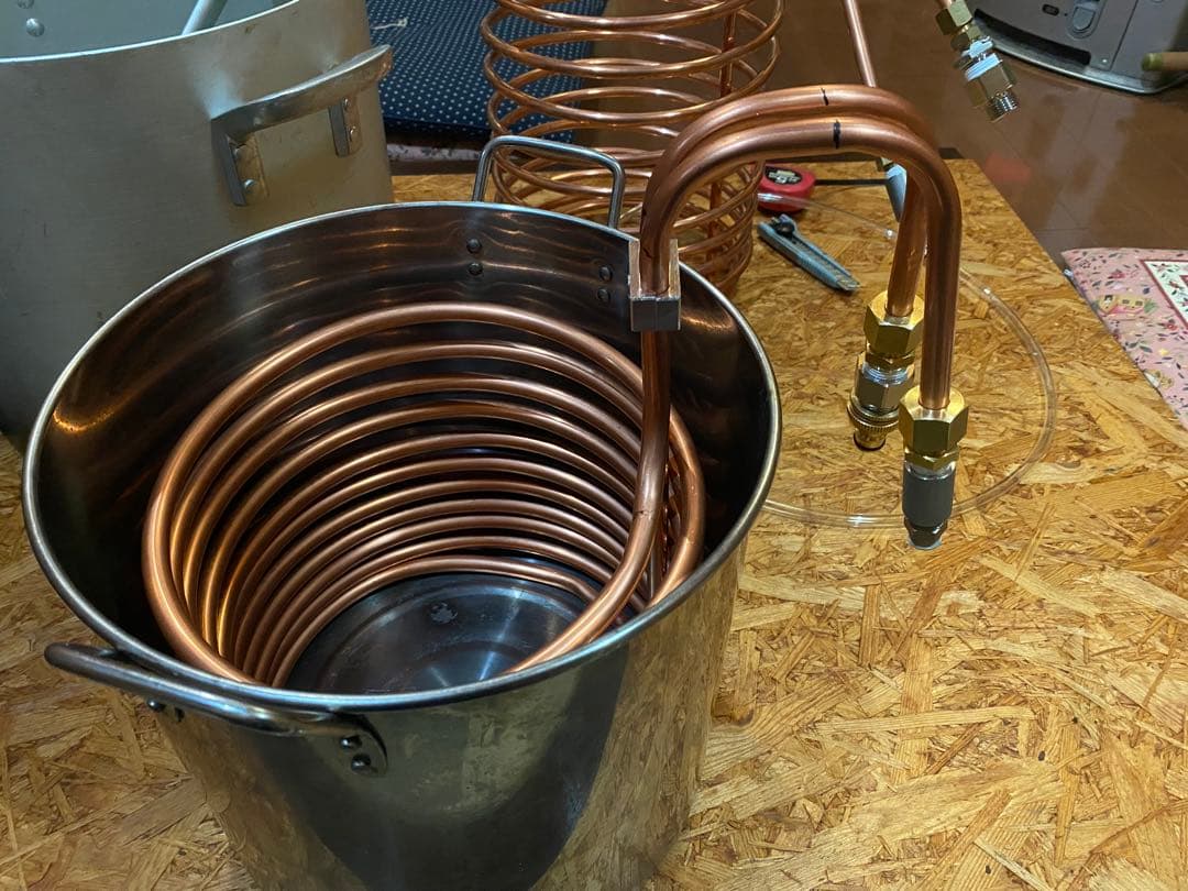 ラーメン屋さん必見　スープ冷却チラー　30〜35cm寸胴用 12パイ銅配管