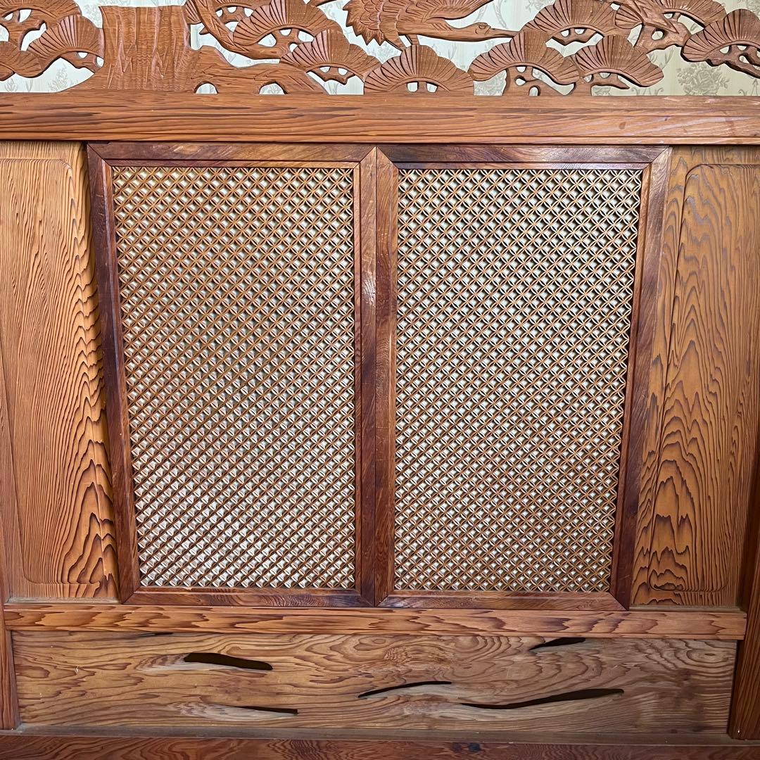 【アンティーク】昭和レトロ 木製 衝立 間仕切り 欄間 パーテーション 古民家