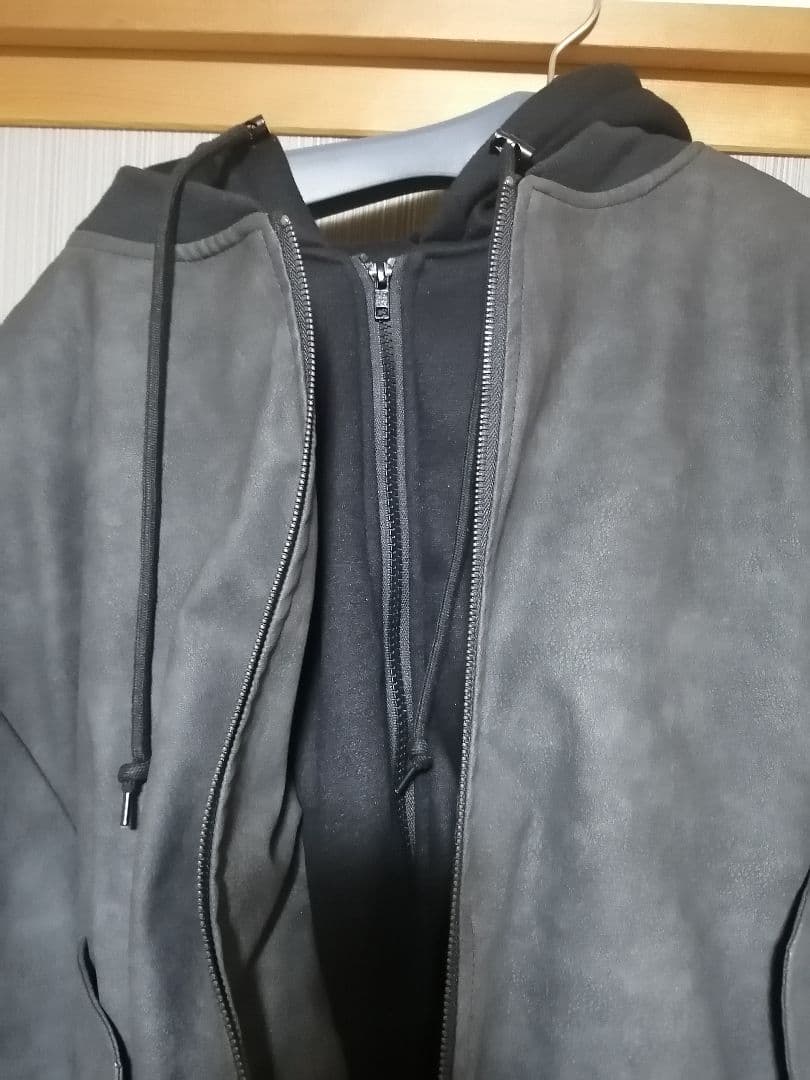ジャケット・アウター Aside AE LAYERED HOODED BOMBER JACKET