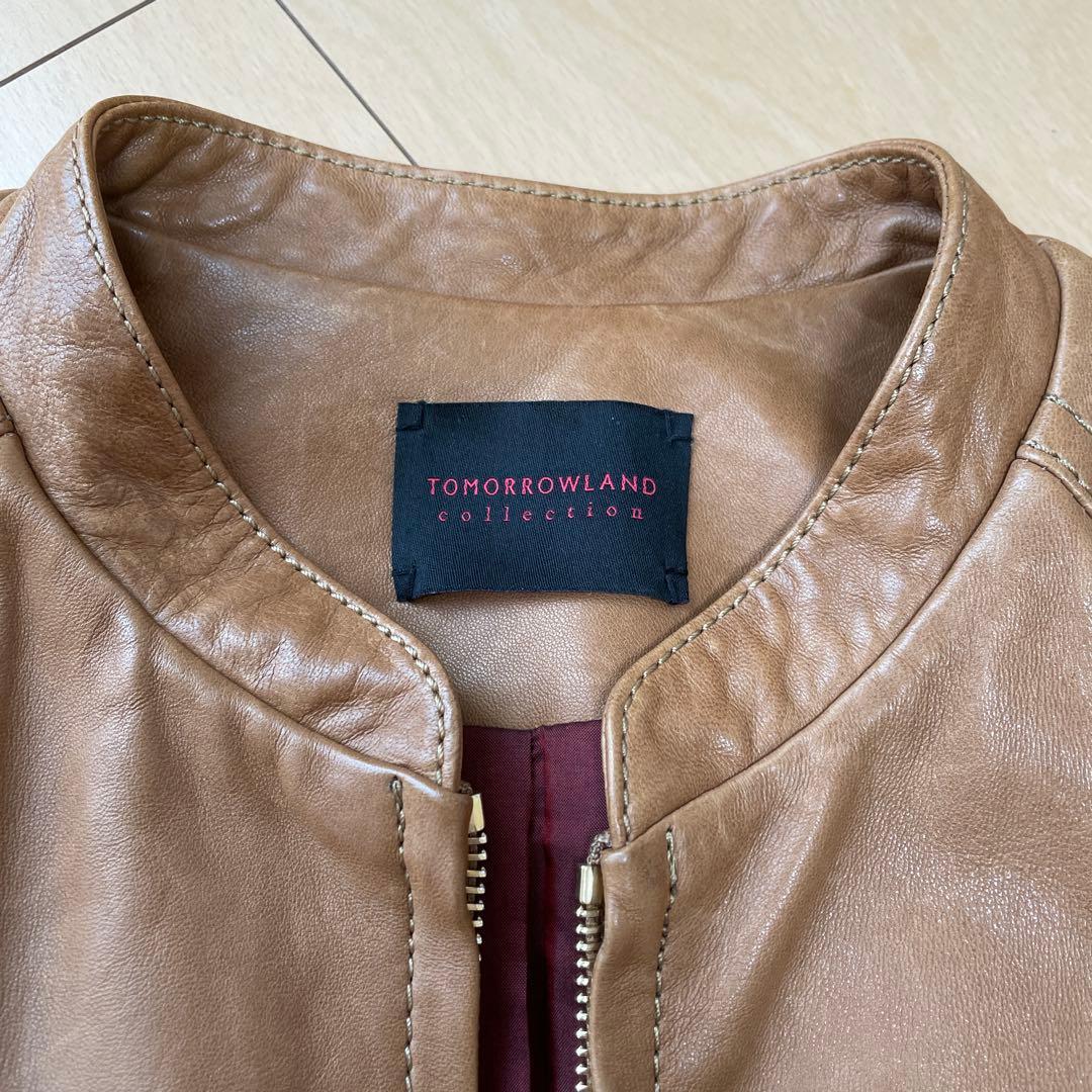 TOMORROWLAND レザージャケット 36 ブラウン