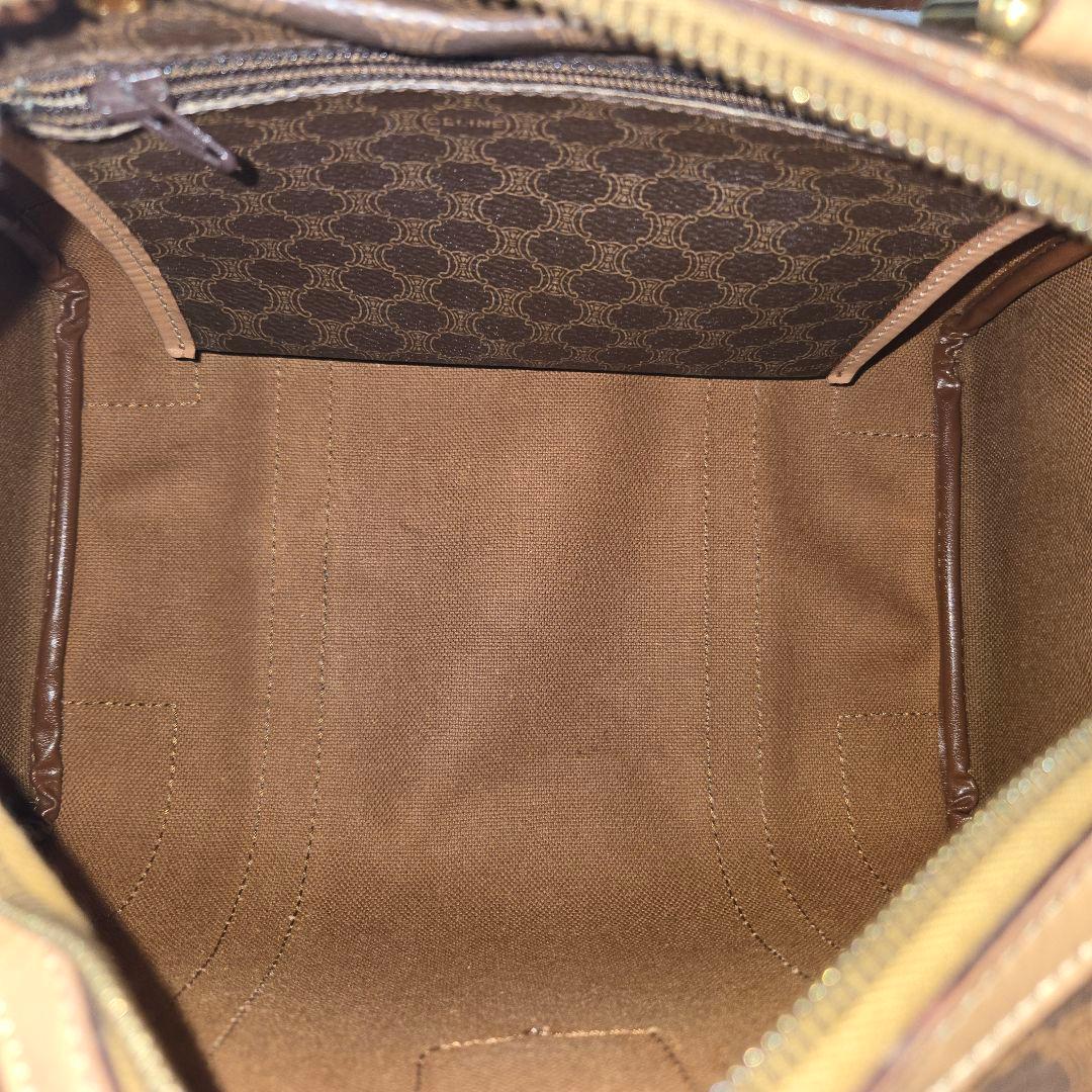 ☆CELINE☆　美品　セリーヌ　ミニボストンバッグ　マカダム柄　トリオンフ