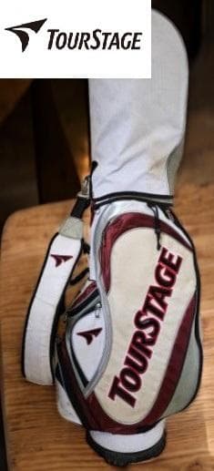 送料無料/超美品　TourStage キャディバッグ ホワイト・レッド