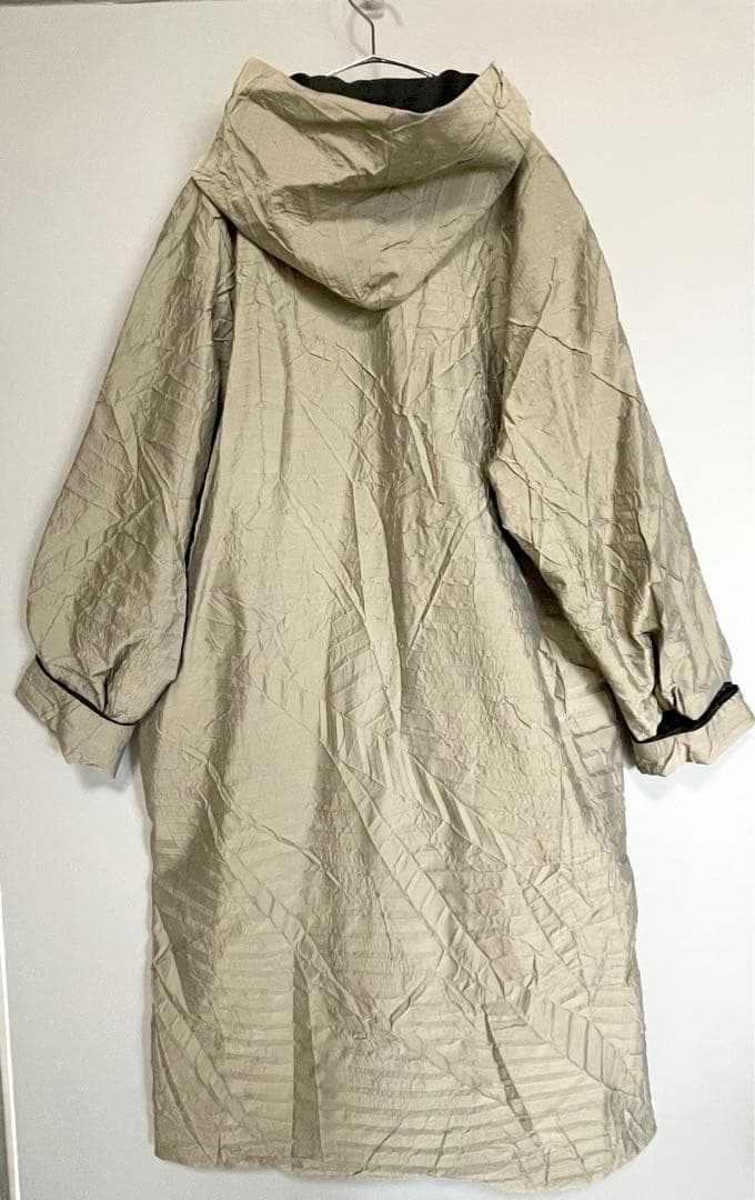 F：約6万　入手困難　 PINORE リバーシブル フード付　ロング イタリア製