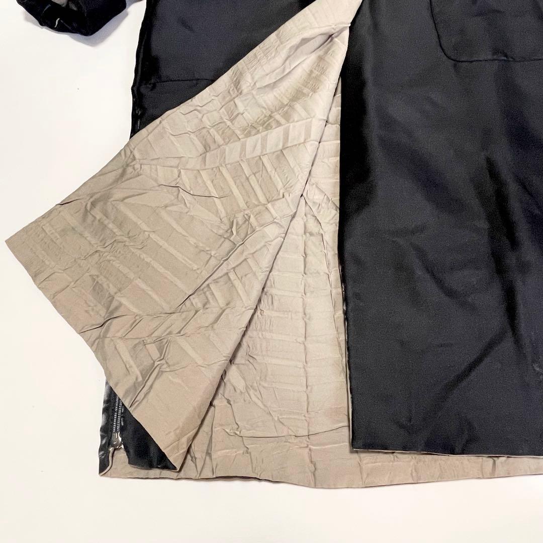 F：約6万　入手困難　 PINORE リバーシブル フード付　ロング イタリア製