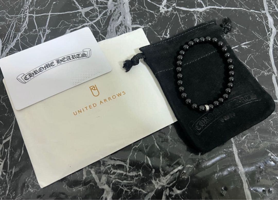 クロムハーツ　オニキスビーズブレスレット