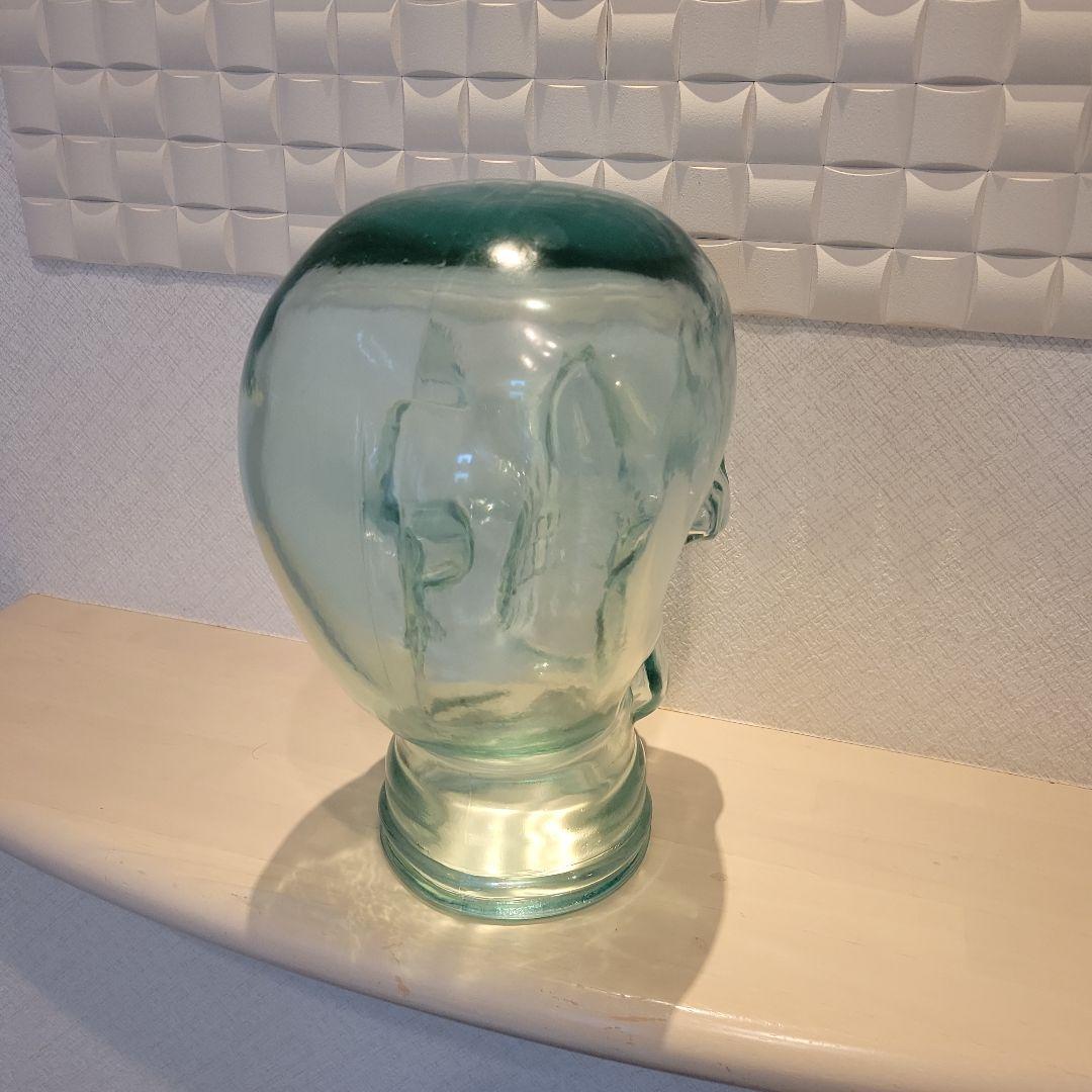 ガラス製スカル置物 透明