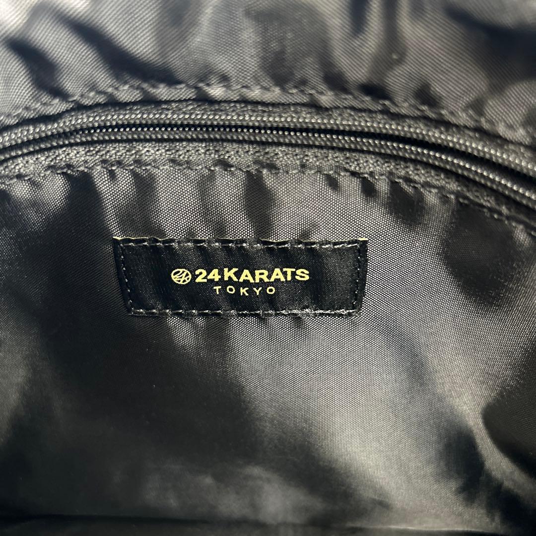 24KARATS ブラック トートバッグ キャンバス ショルダー付き