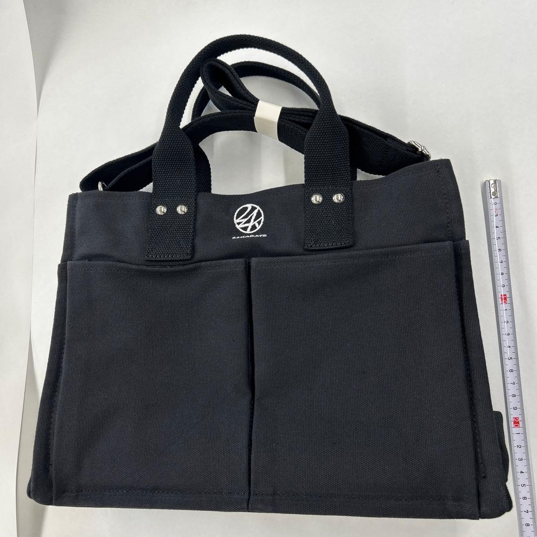 24KARATS ブラック トートバッグ キャンバス ショルダー付き