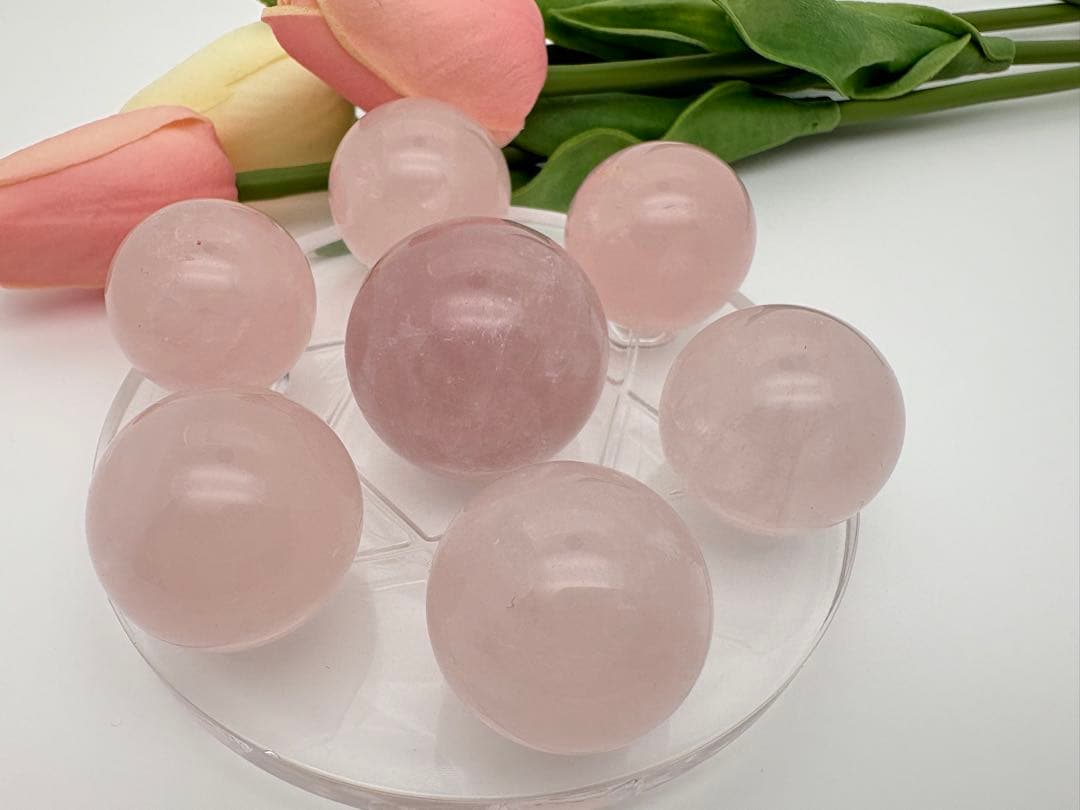 高品質 ローズクォーツ 七星陣 ✦ 愛と調和 ✦ 大玉220g／マダガスカル産