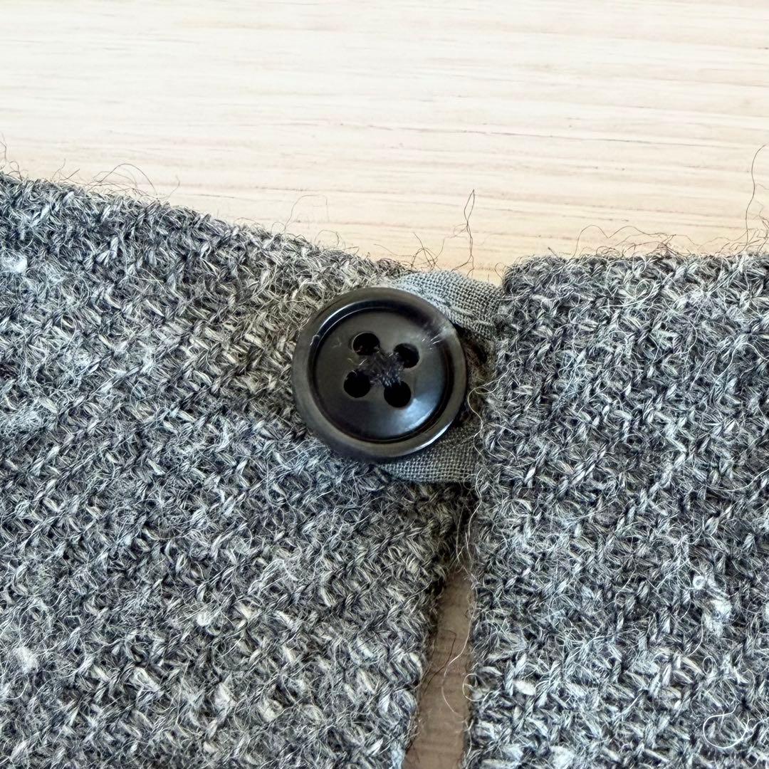 美品 中川政七商店 麻とウールツイード かぶりベスト 日本製