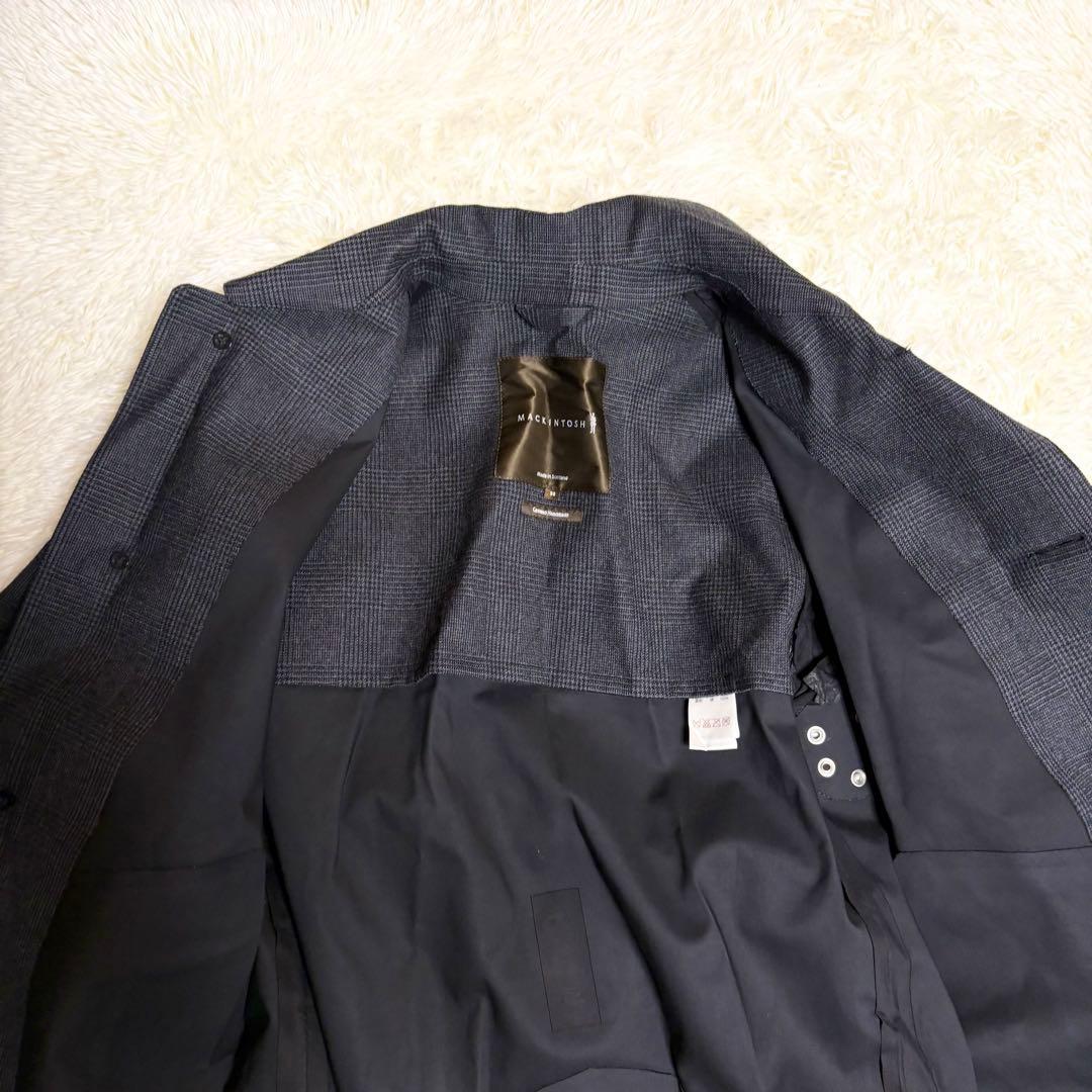美品　MACKINTOSH ステンカラーコート 36 グレンチェック 英国製