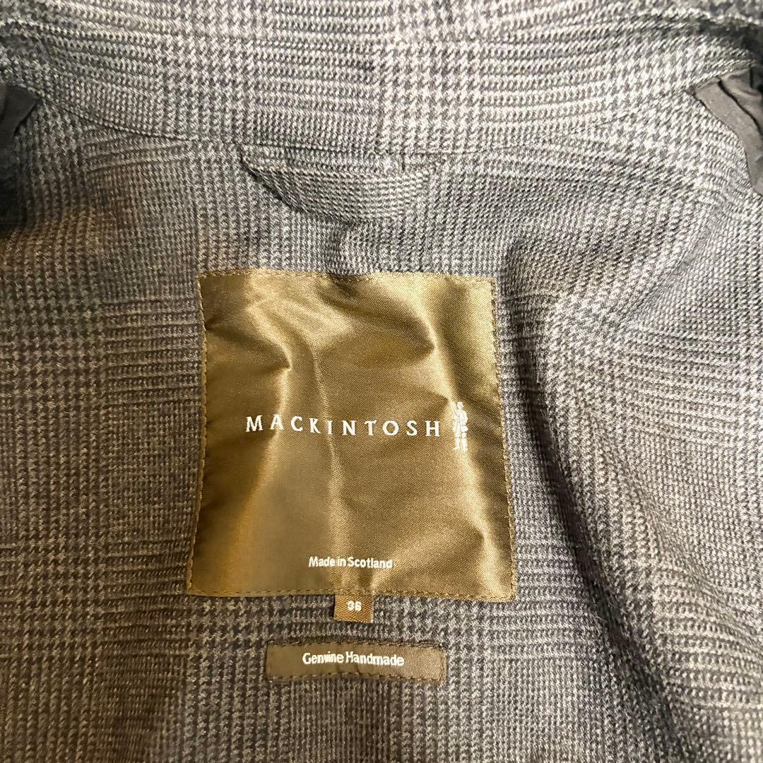 美品　MACKINTOSH ステンカラーコート 36 グレンチェック 英国製