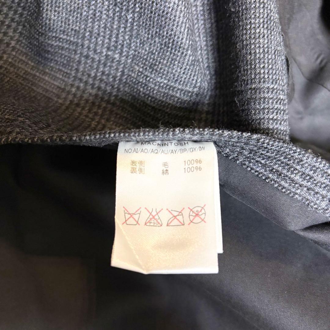 美品　MACKINTOSH ステンカラーコート 36 グレンチェック 英国製