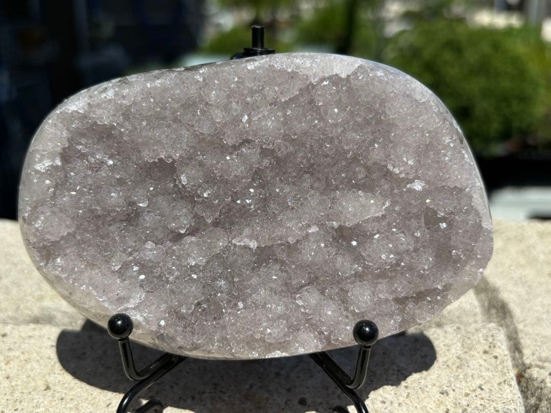 【強力浄化・直感力・洞察力】希少！薄ピンクアメジストクラスター⭐️N16⭐台座付