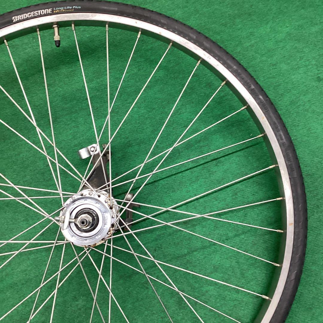 ステンレスリム&スポーク　後輪　27x1-3/8 タイヤ付　内装3段　ベルト仕様
