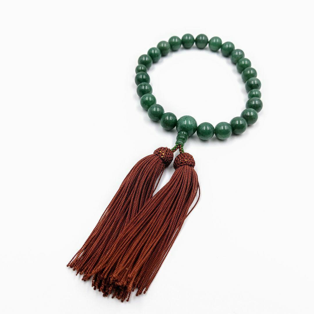 片手念珠　印度翡翠