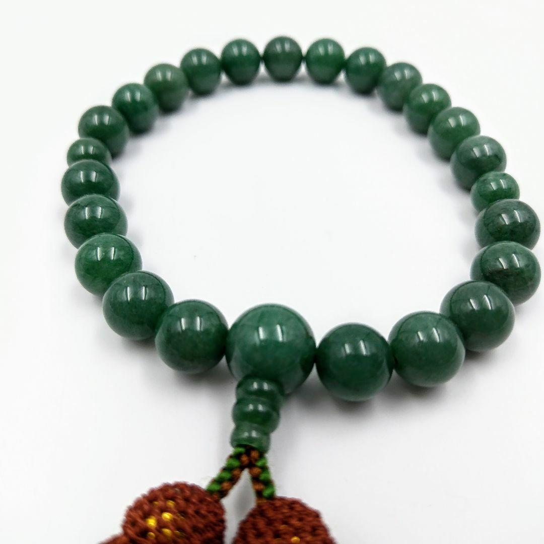 片手念珠　印度翡翠