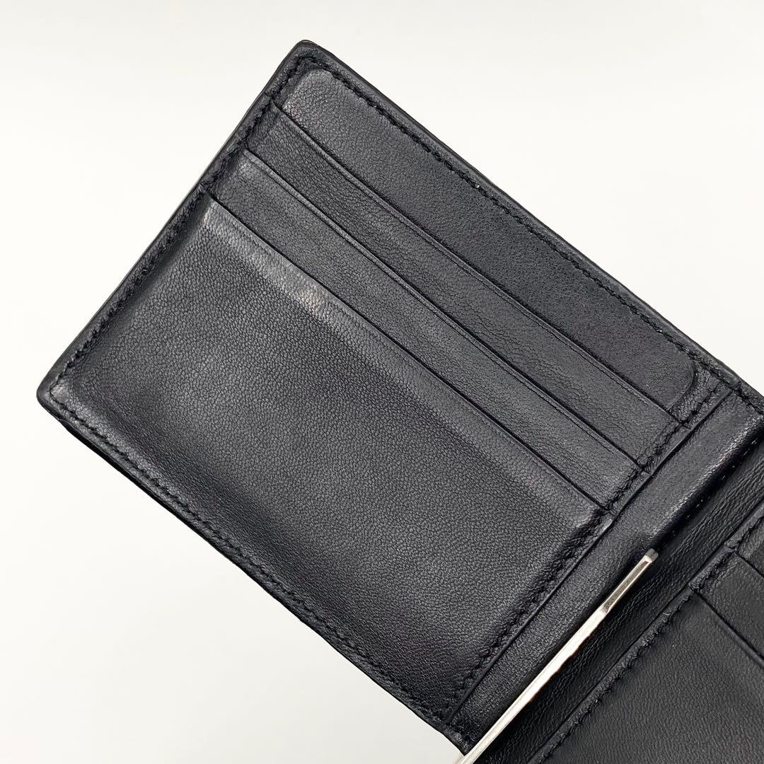 ✨希少✨SAINT LAURENT マネークリップ　クロコ　レザー　ブラック