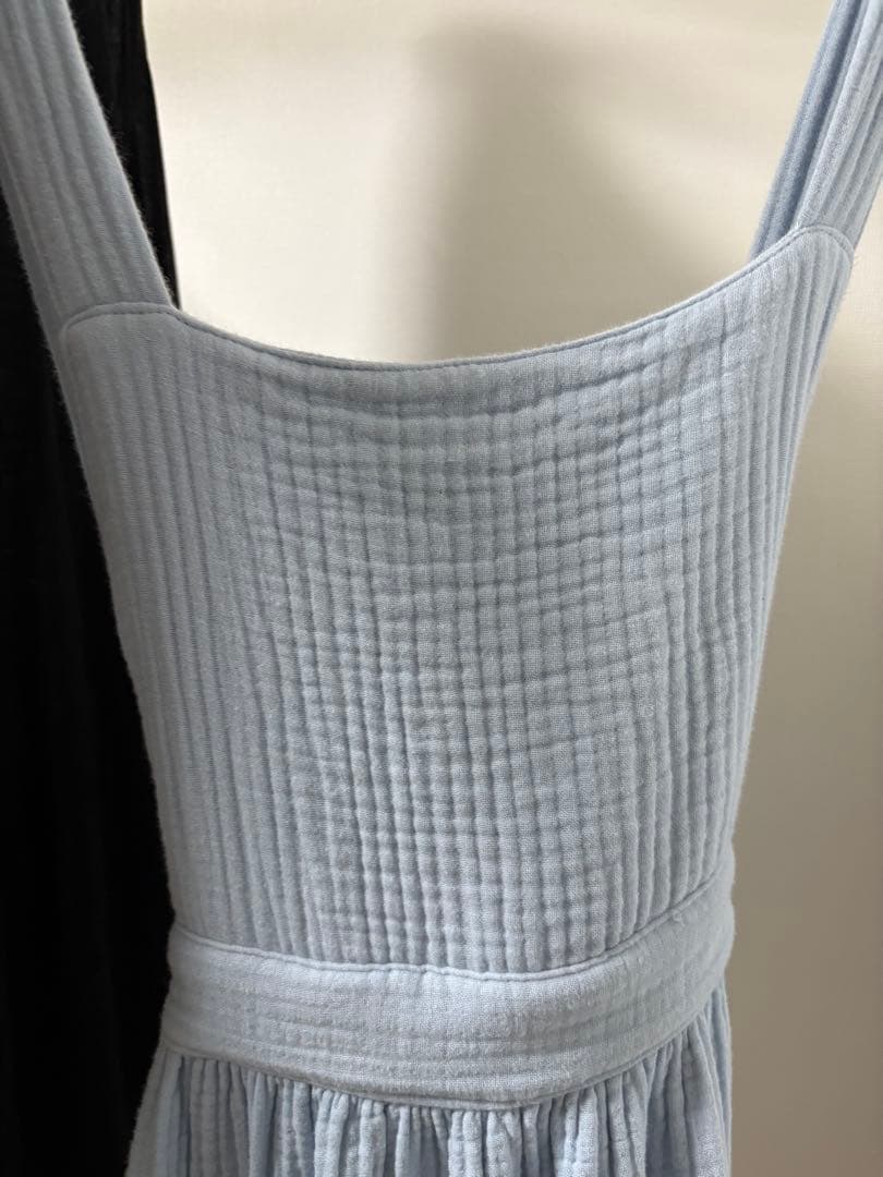 パセリ(Parsley ) コットンガーゼエプロン　ブルー