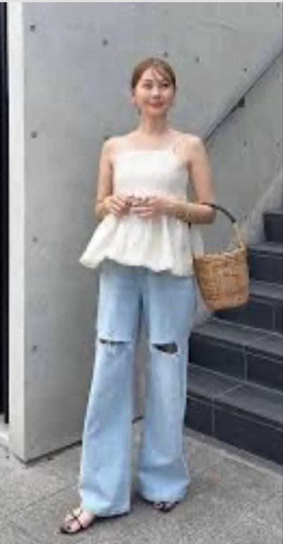 樋口かほりxYANUK クラッシュワイド デニム 22