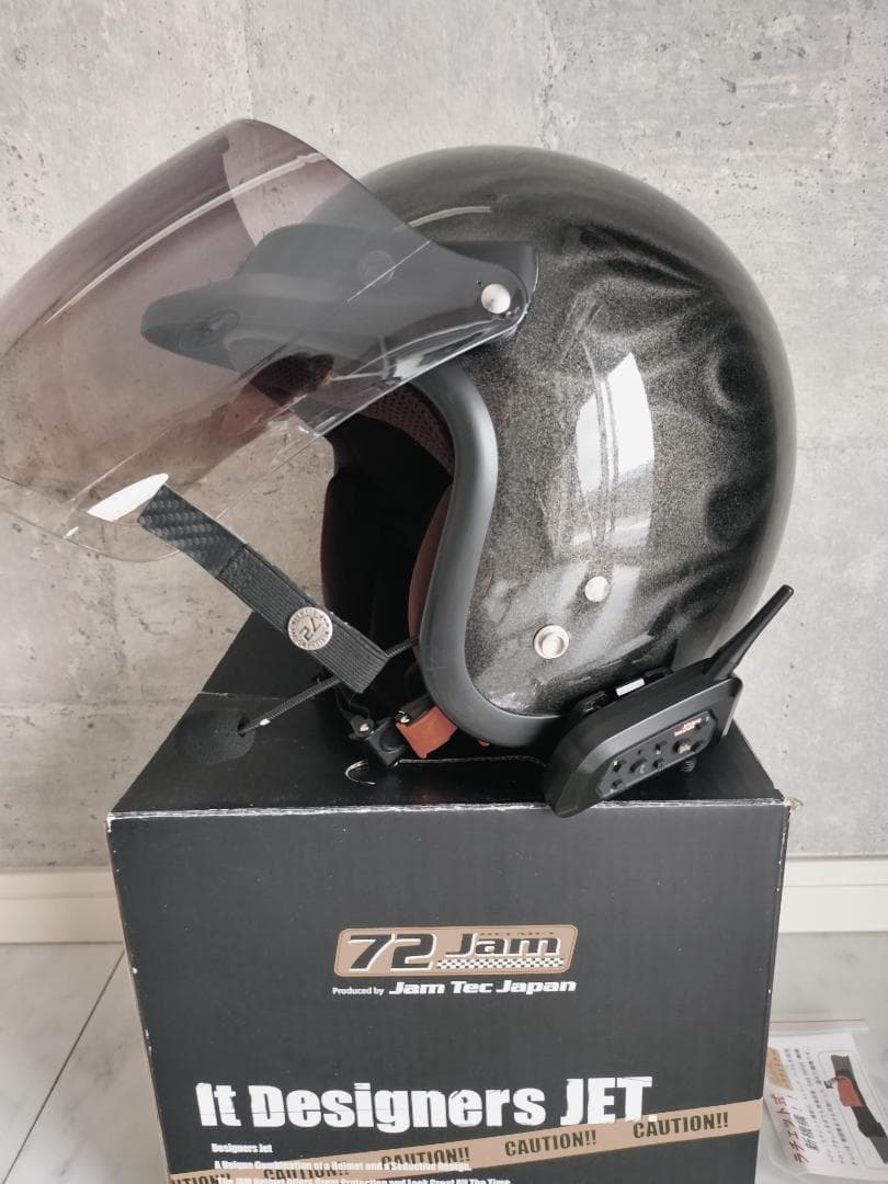と*ち様 72JAM JG-23L ジェットヘルメット XL インカム シールド