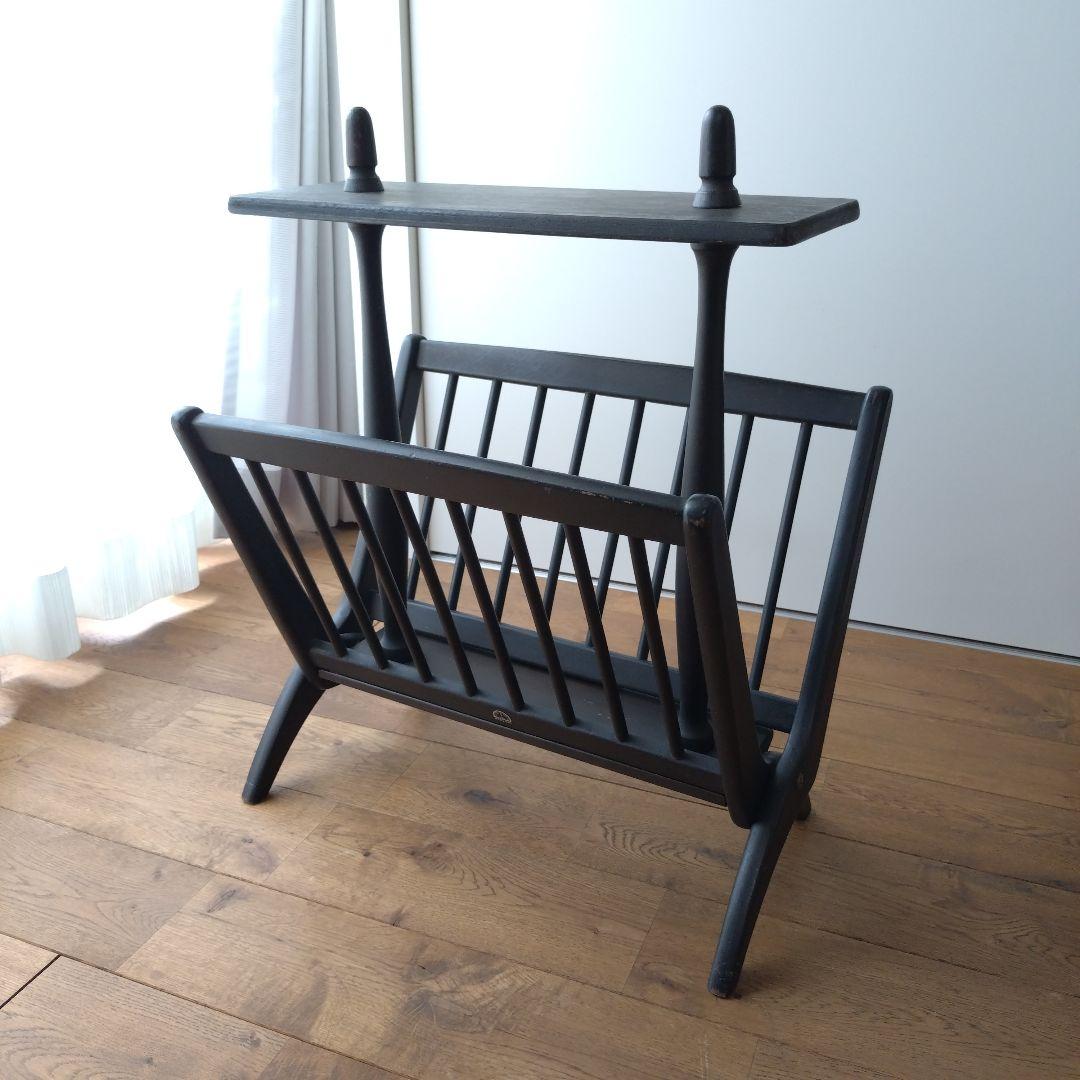 オールドマルニ マガジンラック マルニ木工 本立て 新聞入れ 昭和レトロ