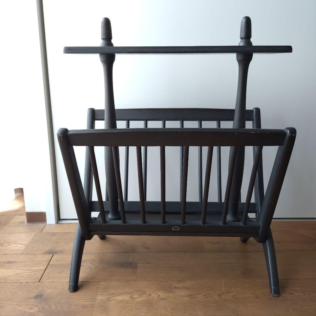 オールドマルニ マガジンラック マルニ木工 本立て 新聞入れ 昭和レトロ