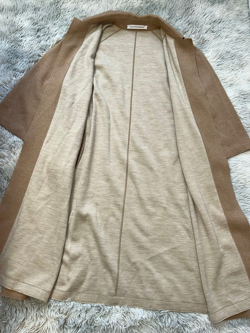 【美品】COGTHEBIGSMOKE ボタンレストレンチコート キャメル