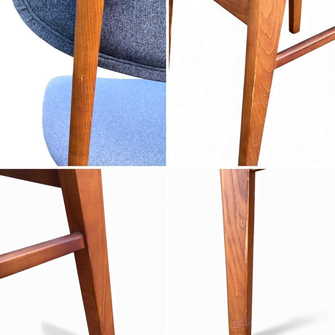 ノーチェ NOCE RY42 ダイニングチェア ブルー ウォールナット 廃盤