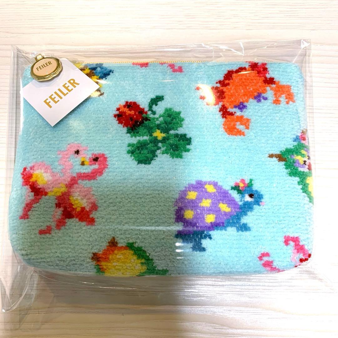 FEILER 神崎恵　コラボ　ファンキーフォーチュン　ポーチ　ペールグリーン