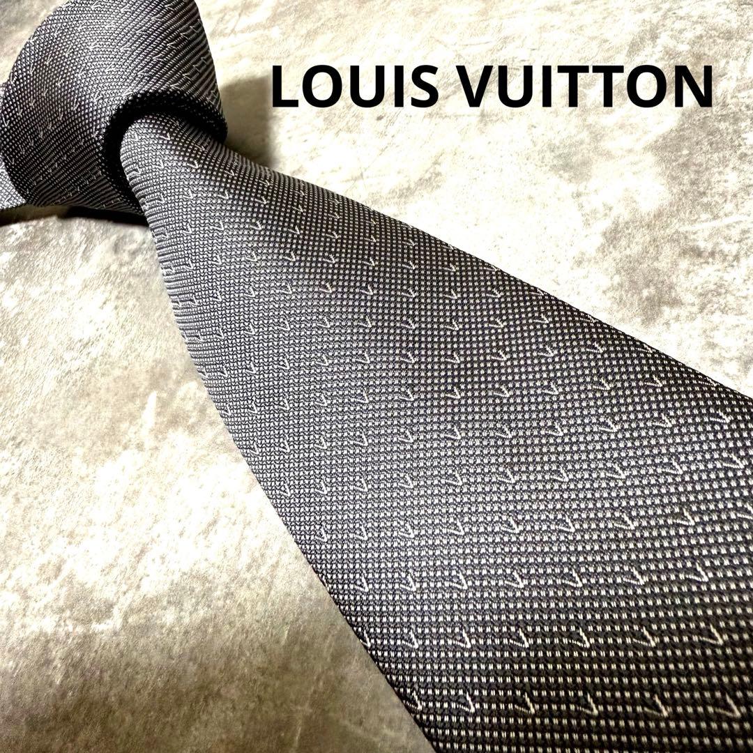 【✨美品✨】LOUIS VUITTON ルイヴィトン ネクタイ グレー 結婚式