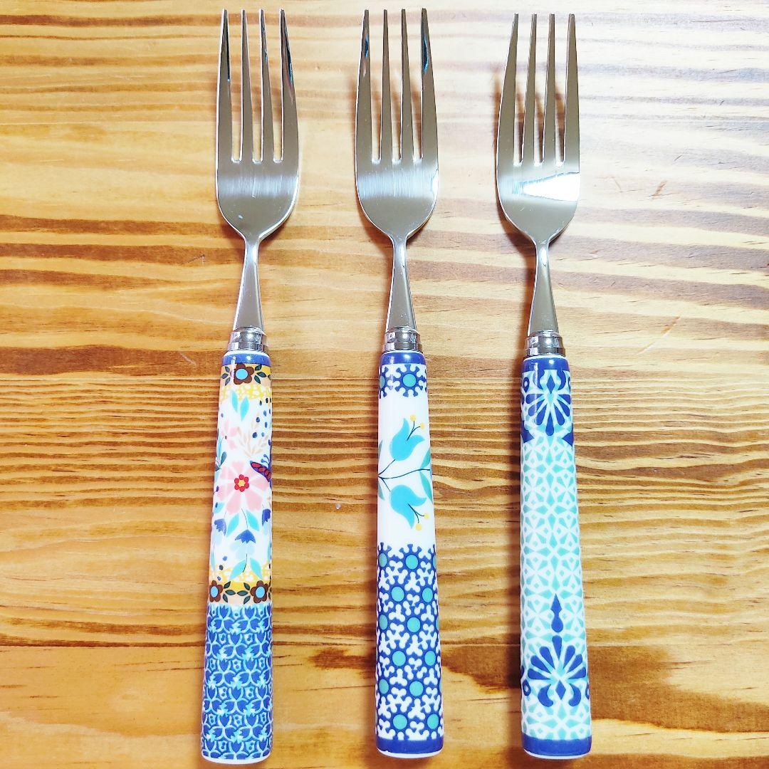 新品　ポーランド食器　カトラリー➁　チューリップ　計6点　スプーンナイフフォーク