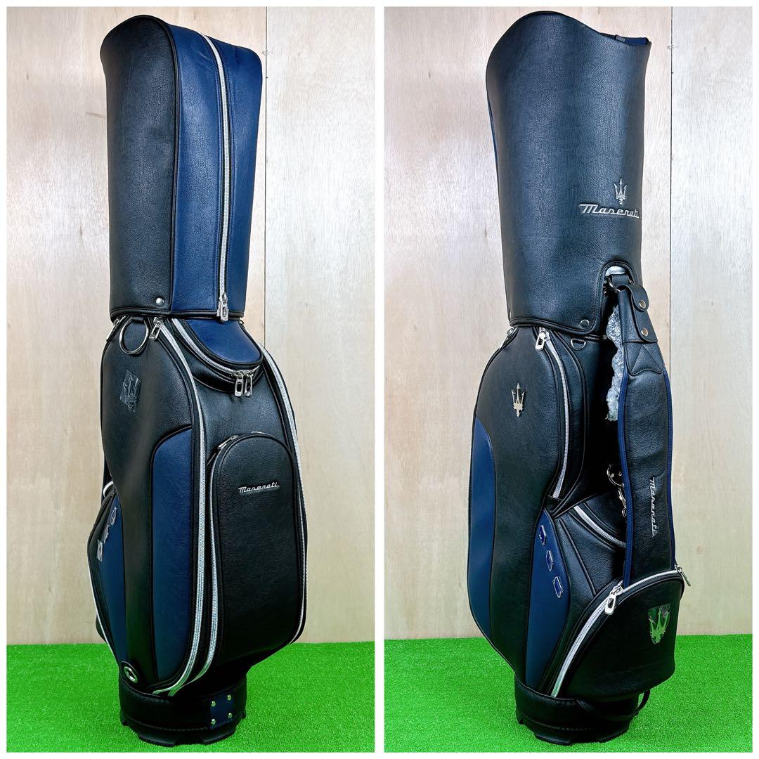 新品未使用 MASERATI マセラティ キャディバッグ ネイビー&ブラック