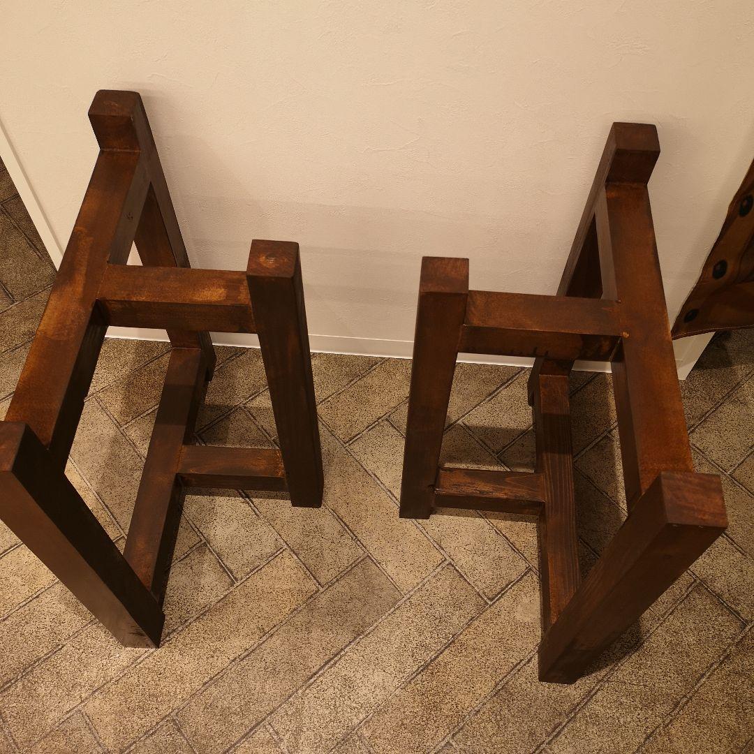 一枚板　テーブル　脚　檜