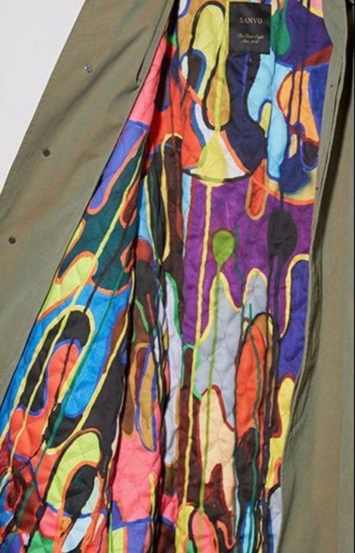 ヤンチェオンテンバール ライナー付き ロング コート カーキ M 香取慎吾