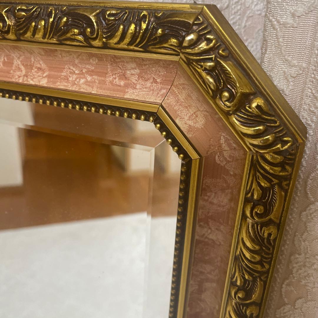 イタリア製　ウォールミラー　スタンドミラー　姿見　鏡　アンティーク