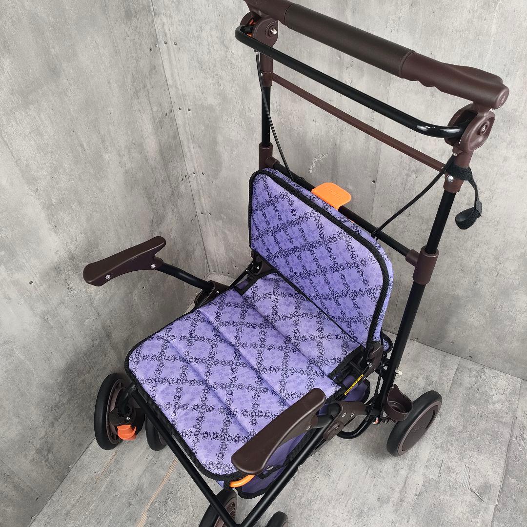 【迅速発送】幸和製作所 SLT08 カゴノア L パープル シルバーカー　花柄