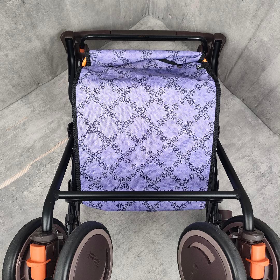 【迅速発送】幸和製作所 SLT08 カゴノア L パープル シルバーカー　花柄