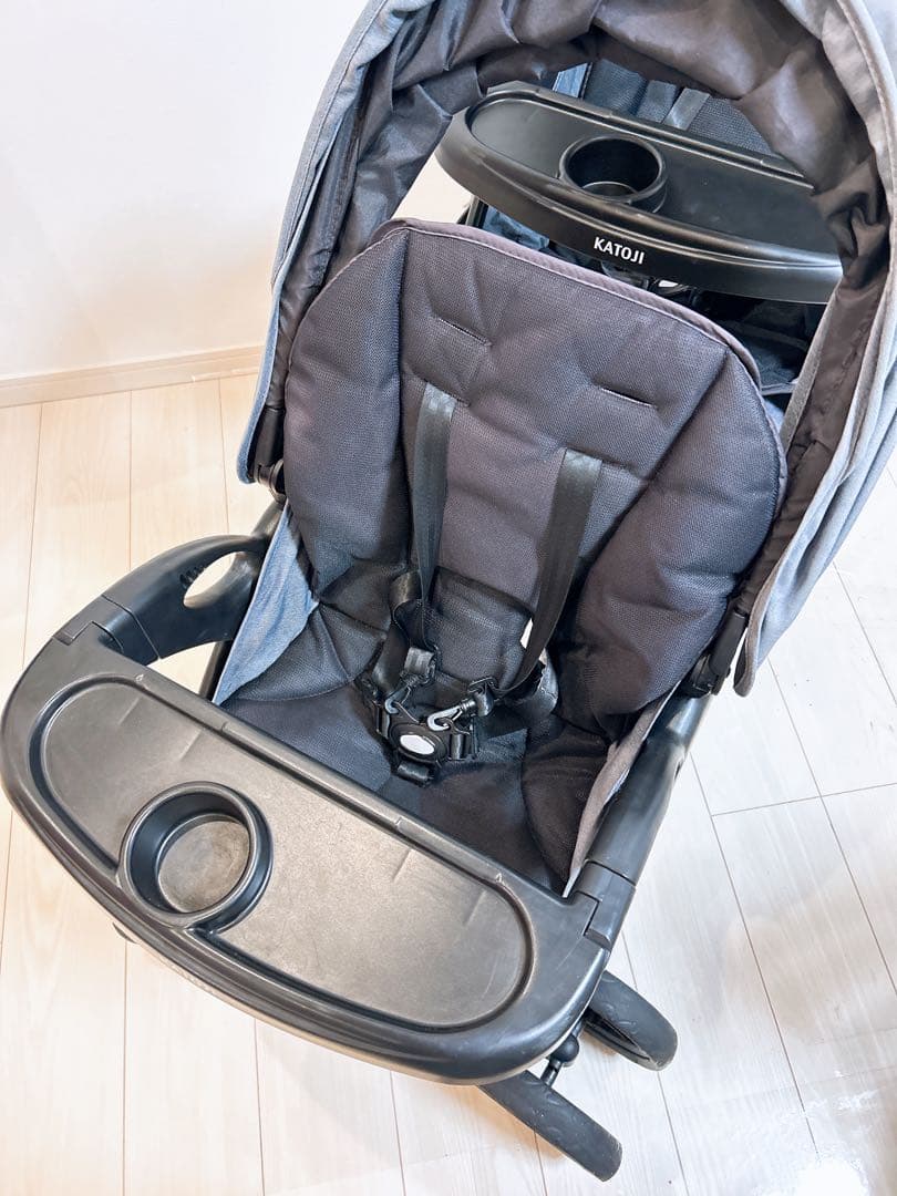 KATOJI 二人でゴーdx デラックス 二人乗り ベビーカー ブルー
